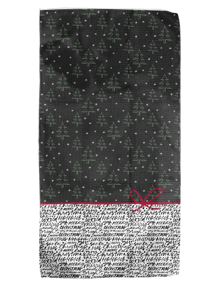 Merry Christmas KC Script 12x24 Bartender Double - Sided Towel - Absorb - lumen