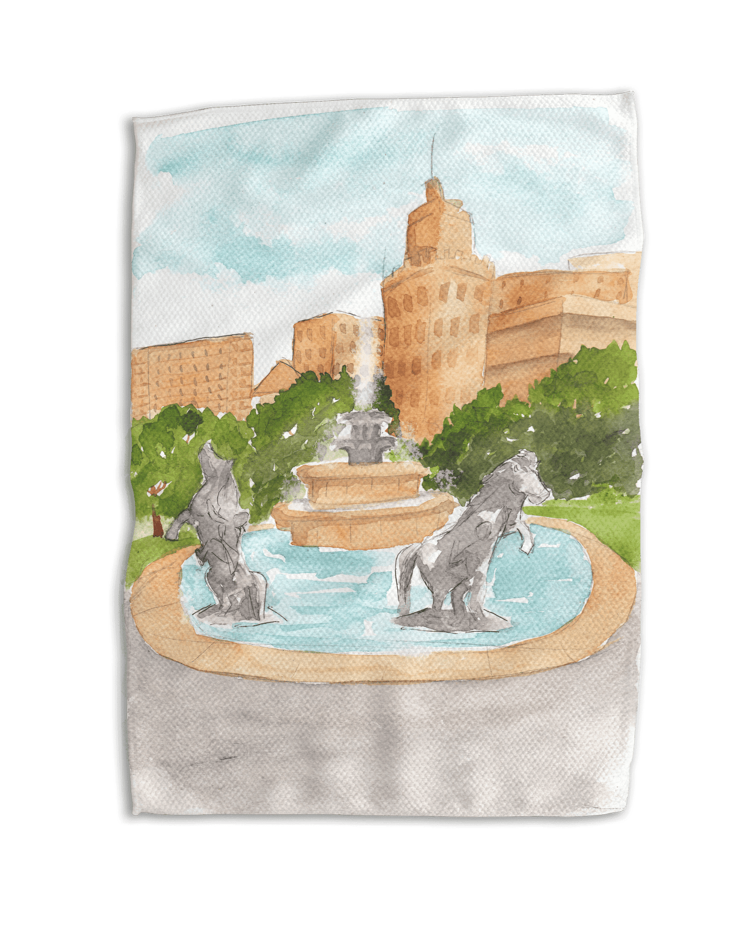 Mill Creek Painting 18x30 Work - Harder Double - Sided Towel - Absorb - lumen