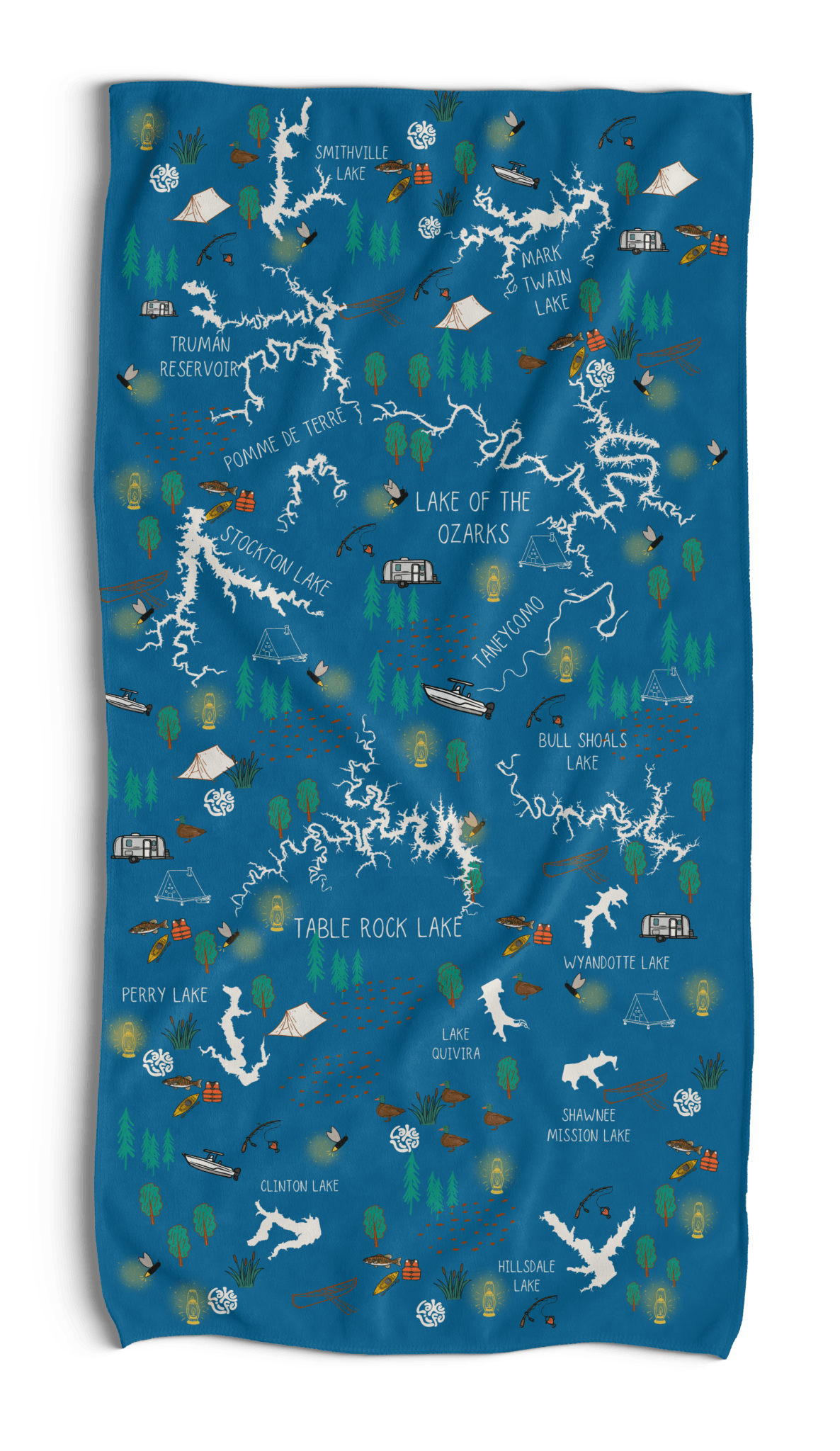 MO/KS Lake Life 65" x 33" Beach Towel - Absorb - lumen