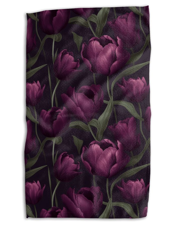 Moody Floral Purple 18x30 Work - harder Double - Sided Towel - Absorb - lumen