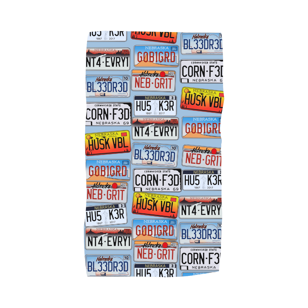 Nebraska License Plate Kitchen Towel - Absorb - lumen