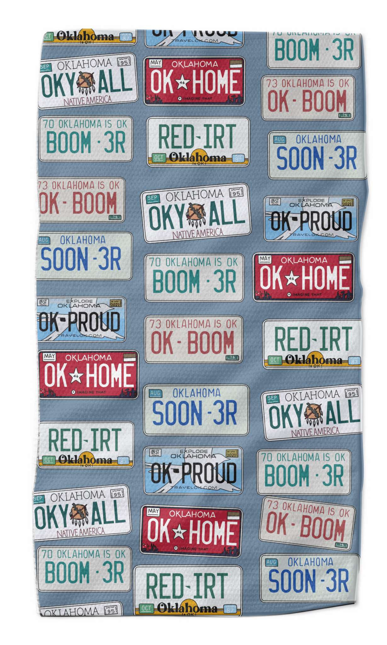 Oklahoma License Plate Kitchen Towel - Absorb - lumen