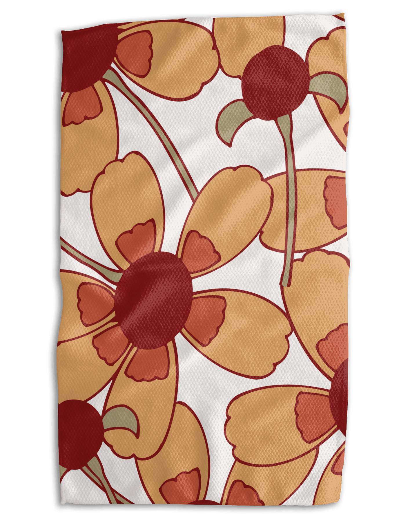 Oklahoma's Western Journey & Golden Flowers 18x30 Work - Harder Double Sided Towel - Absorb - lumen