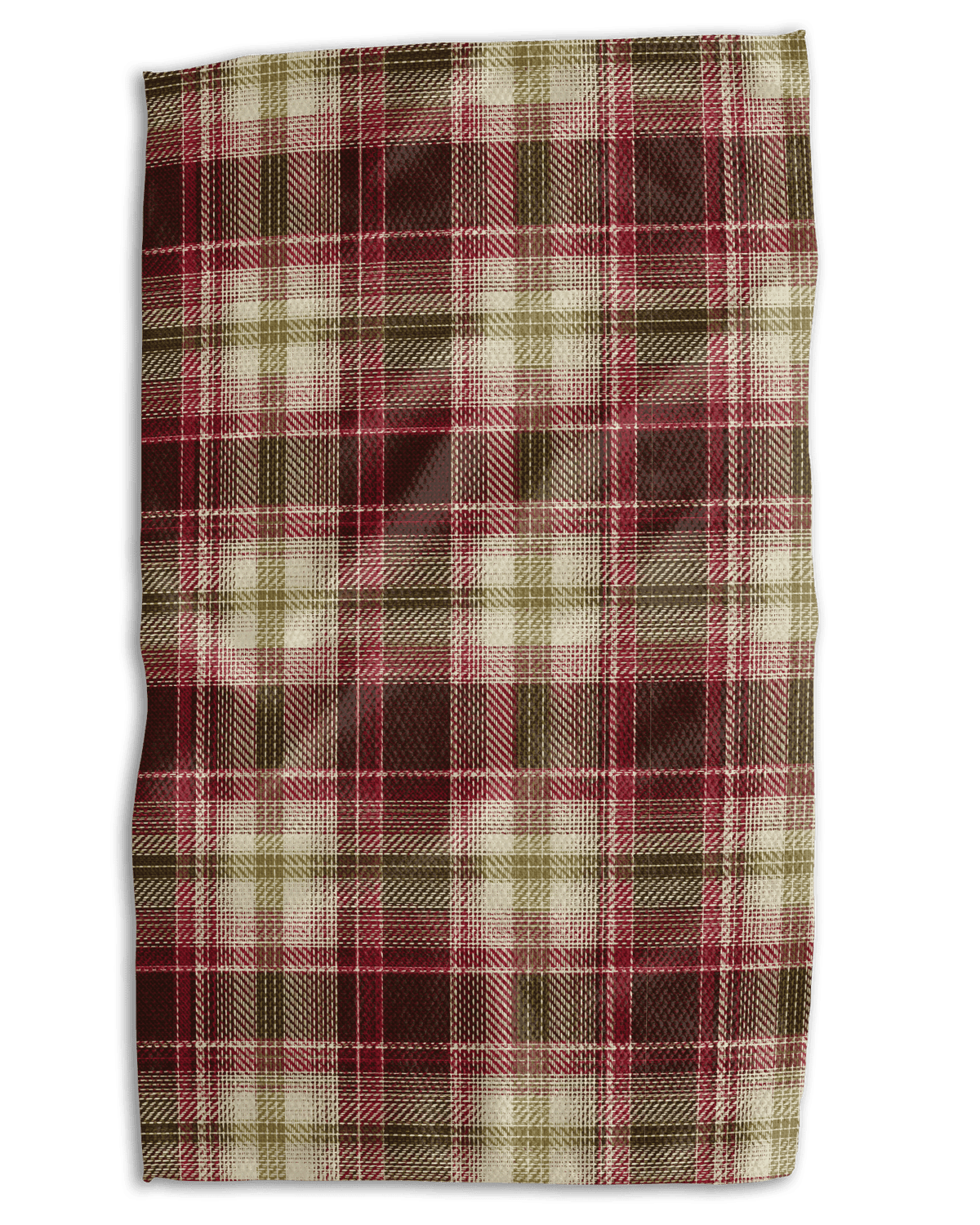 Olive and Wine Plaid Bartender Towel - Absorb-lumen