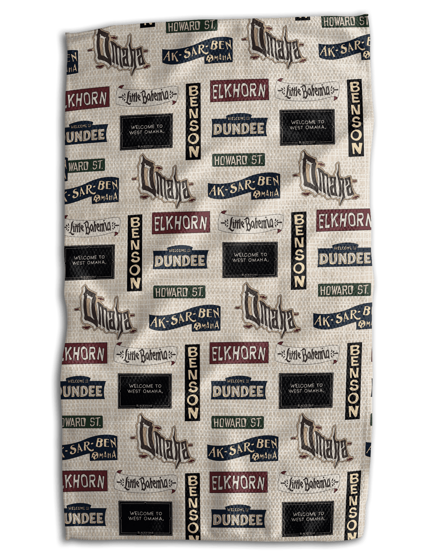 Omaha Neighborhoods Kitchen Towel - Absorb-lumen