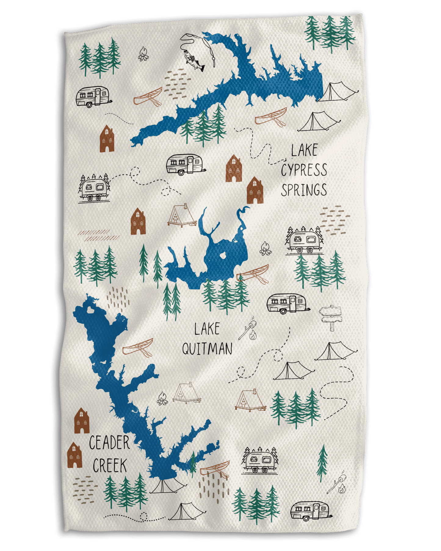 Plano Lakes Kitchen Towel - Absorb - lumen