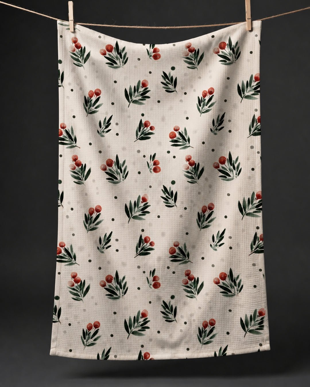 Simple Mistletoe Kitchen Towel - Absorb-lumen
