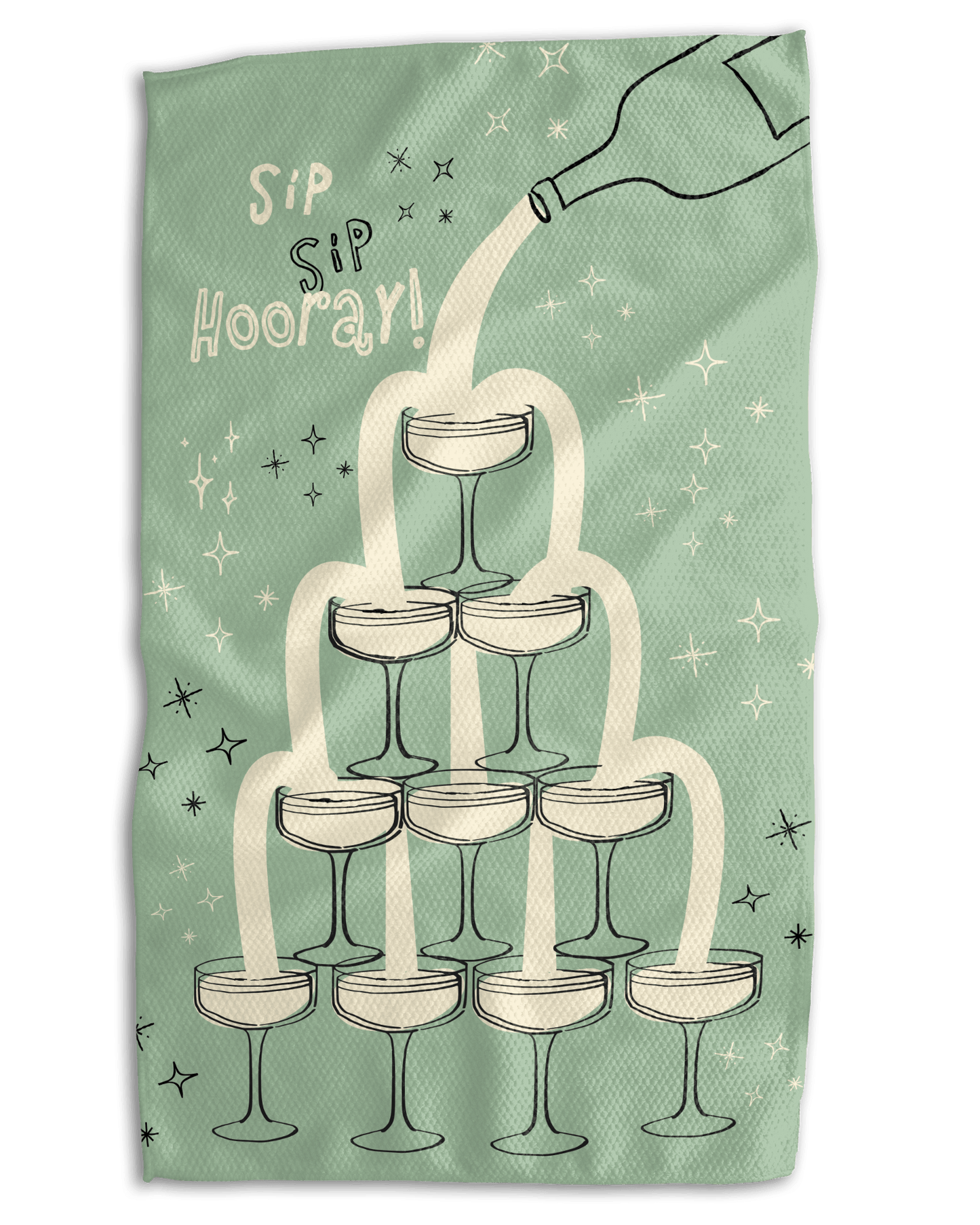 Sip the New Year 18x30 Work - harder Double - Sided Towel - Absorb - lumen