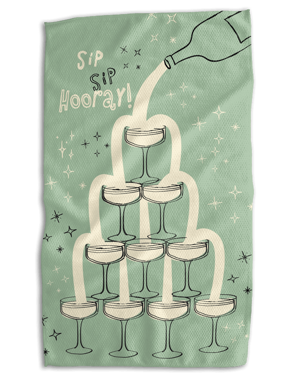 Sip the New Year 18x30 Work - harder Double - Sided Towel - Absorb - lumen