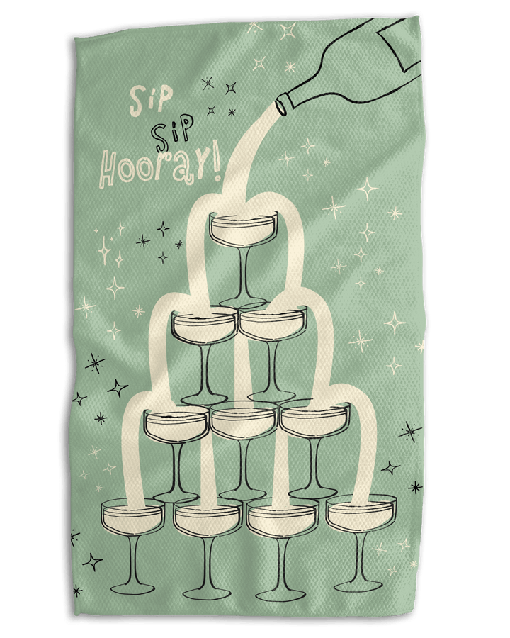 Sip the New Year 18x30 Work - harder Double - Sided Towel - Absorb - lumen