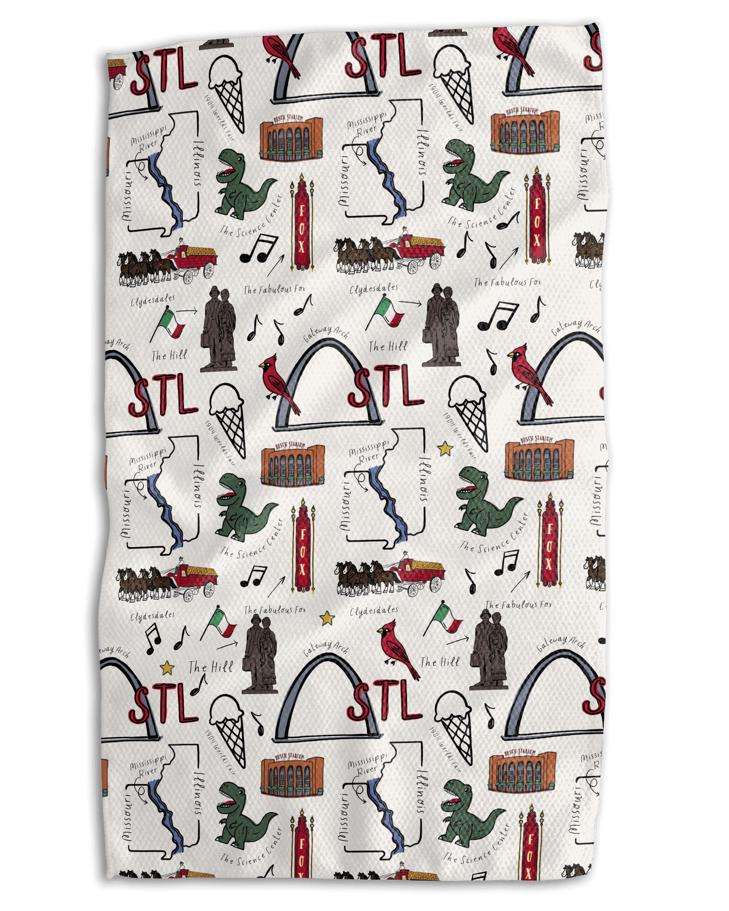 St. Louis Iconic 18x30 Work - harder Double - Sided Towel - Absorb - lumen