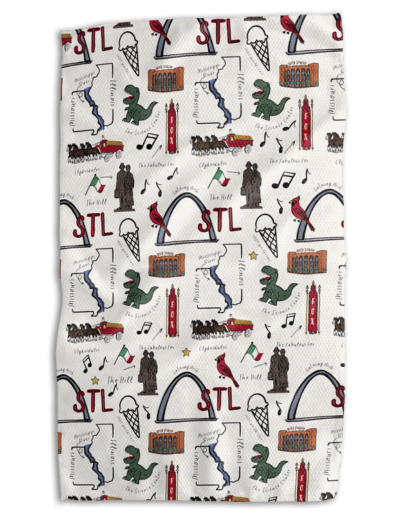 St. Louis Iconic 18x30 Work - harder Double - Sided Towel - Absorb - lumen