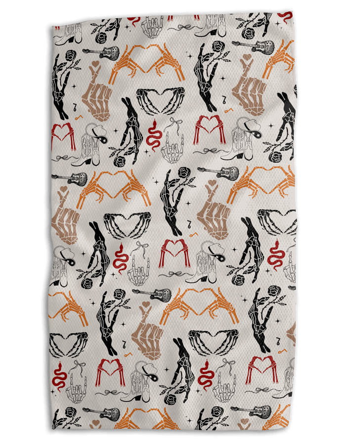 Swiftie Skeleton 18x30 Work - harder Double - Sided Towel - Absorb - lumen