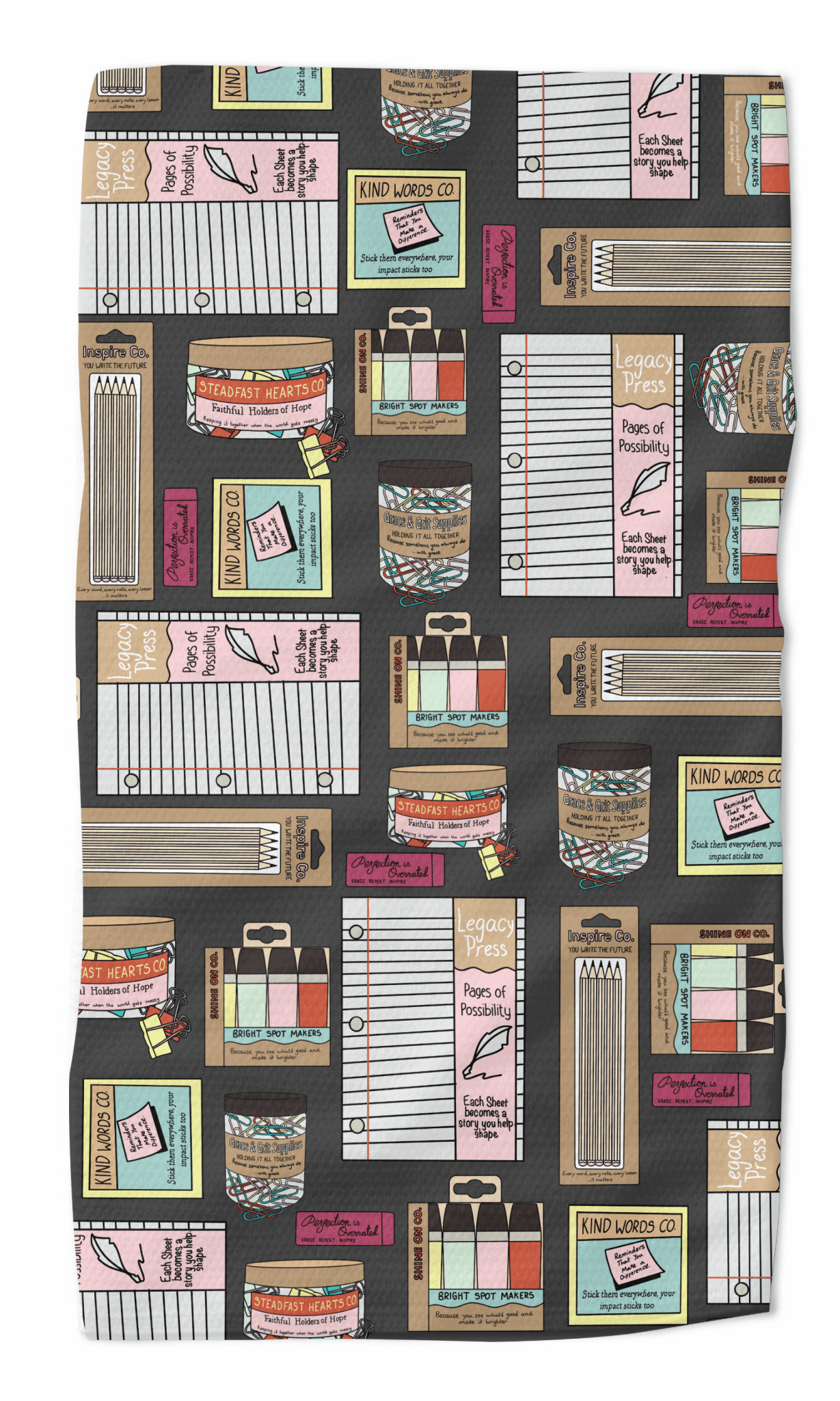 Teacher Appreciation Grey Kitchen Towel - Absorb - lumen