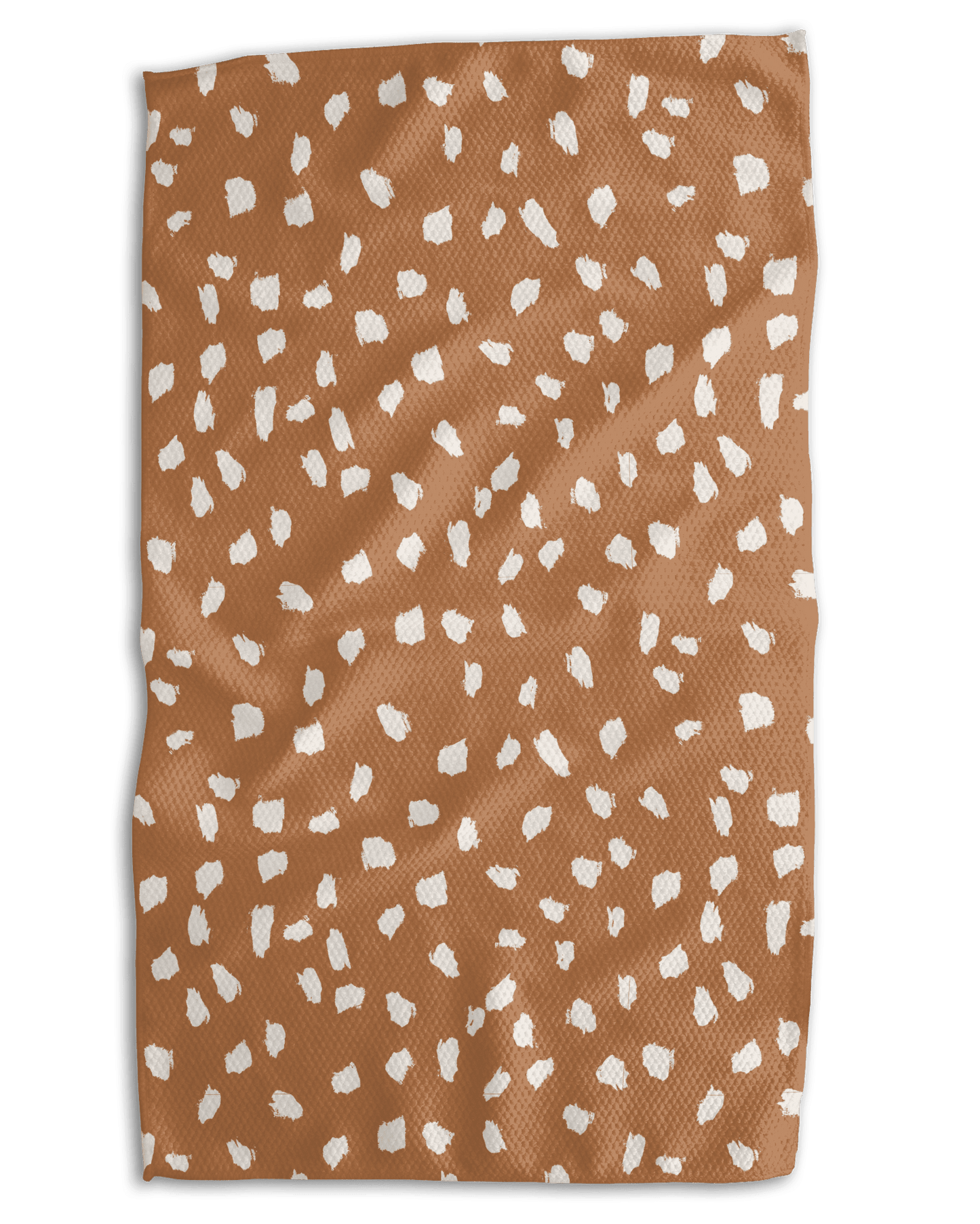Terracotta Grid and Speckles Kitchen Towel - Absorb-lumen