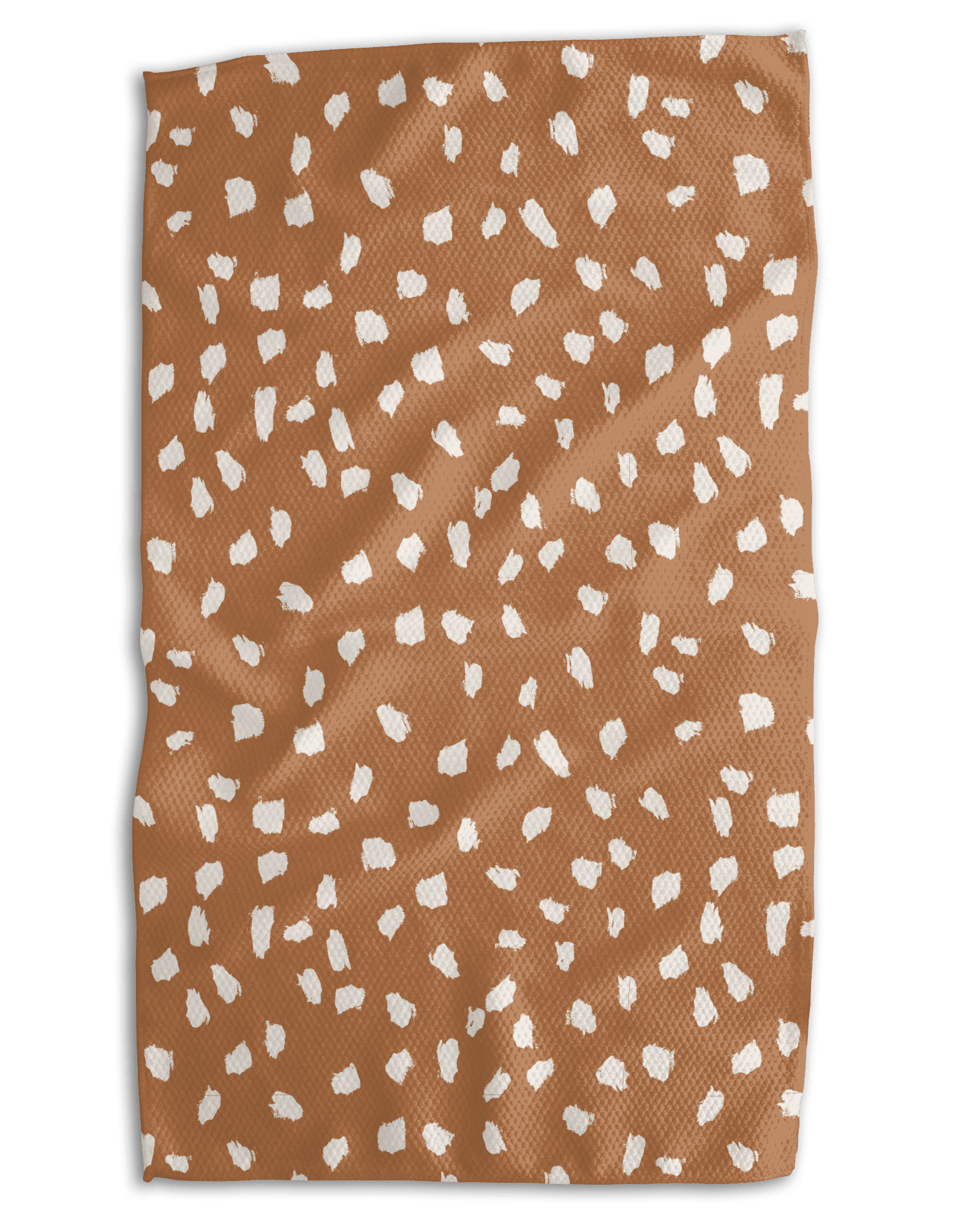 Terracotta Grid and Speckles Kitchen Towel - Absorb-lumen