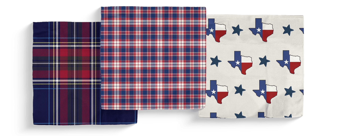 Texas DFW Iconic Double - Sided Dish Cloth Sets - Absorb - lumen