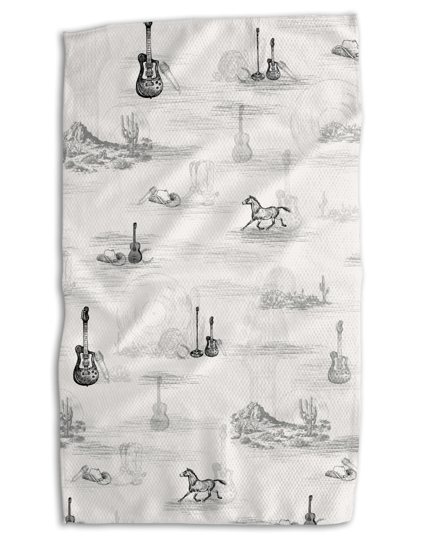 Texas Western Serenade & Plaid Charm 12x24 Work - harder Double - Sided Towel - Absorb - lumen