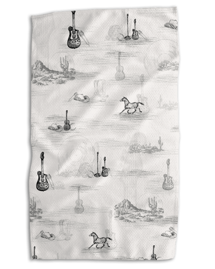 Texas Western Serenade & Plaid Charm 12x24 Work - harder Double - Sided Towel - Absorb - lumen