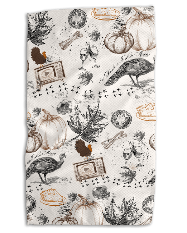 Turkey Day in KC 18x30 Work - harder Double - Sided Towel - Absorb - lumen