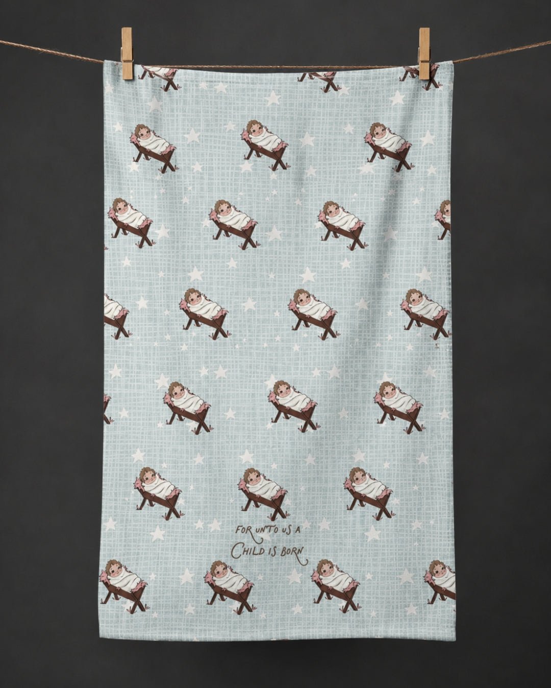 Unto Us a Child Is Born Kitchen Towel - Absorb-lumen