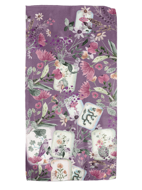 Watercolor Mahjong 12x24 Bartender Double - Sided Towel - Absorb - lumen