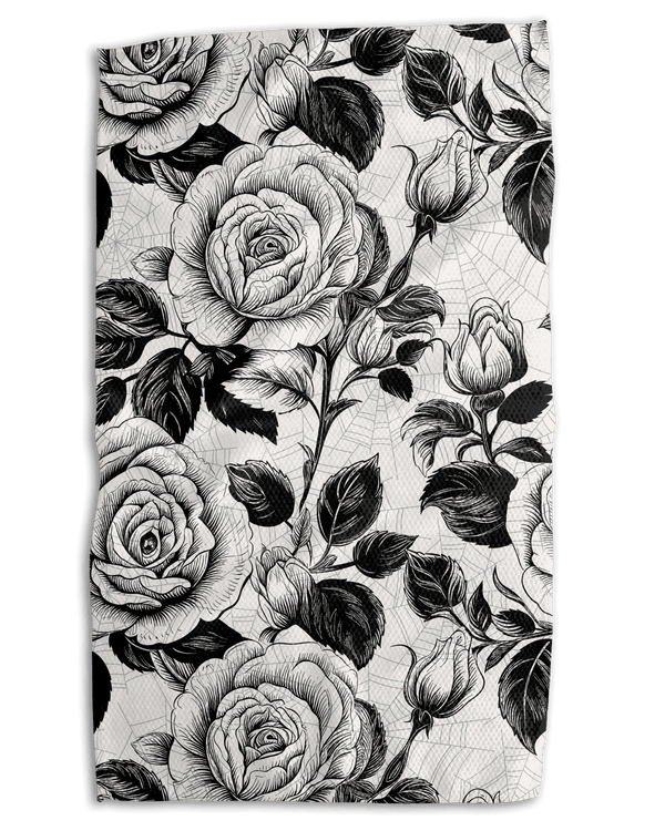 Web of Roses 18x30 Work - harder Double - Sided Towel - Absorb - lumen