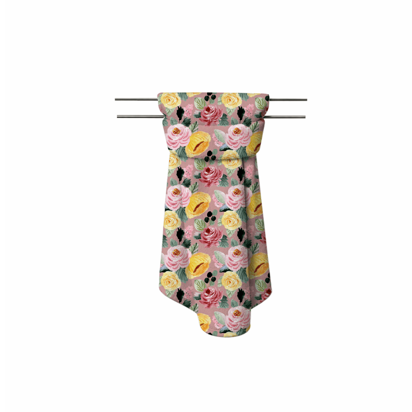 Yellow and Pink Floral Kitchen Handle - Absorb - lumen
